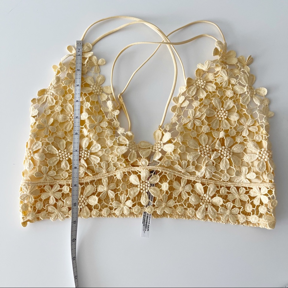 Free People Miss Dazie Bralette Yellow Medium - Picture 4 of 10